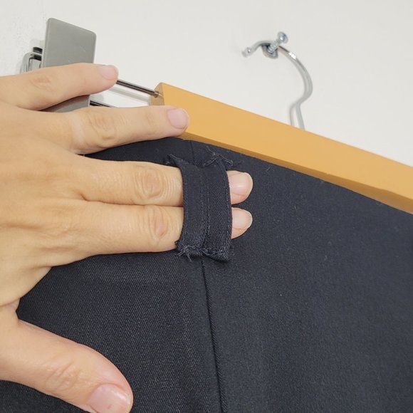 Les Belles Garconnes Vintage Classic Midi Skirt Black Casual Zip Womens Lined - Picture 3 of 15